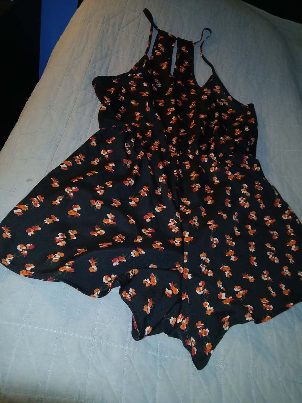 City Streets Women's Floral Print Racerback Romper Size L